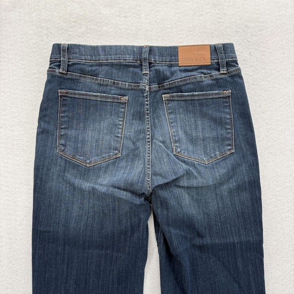 Judy Blue Slim Boot Jeans Womens 13/31 Blue Dark Wash High Rise Stretch Denim - Picture 10 of 13